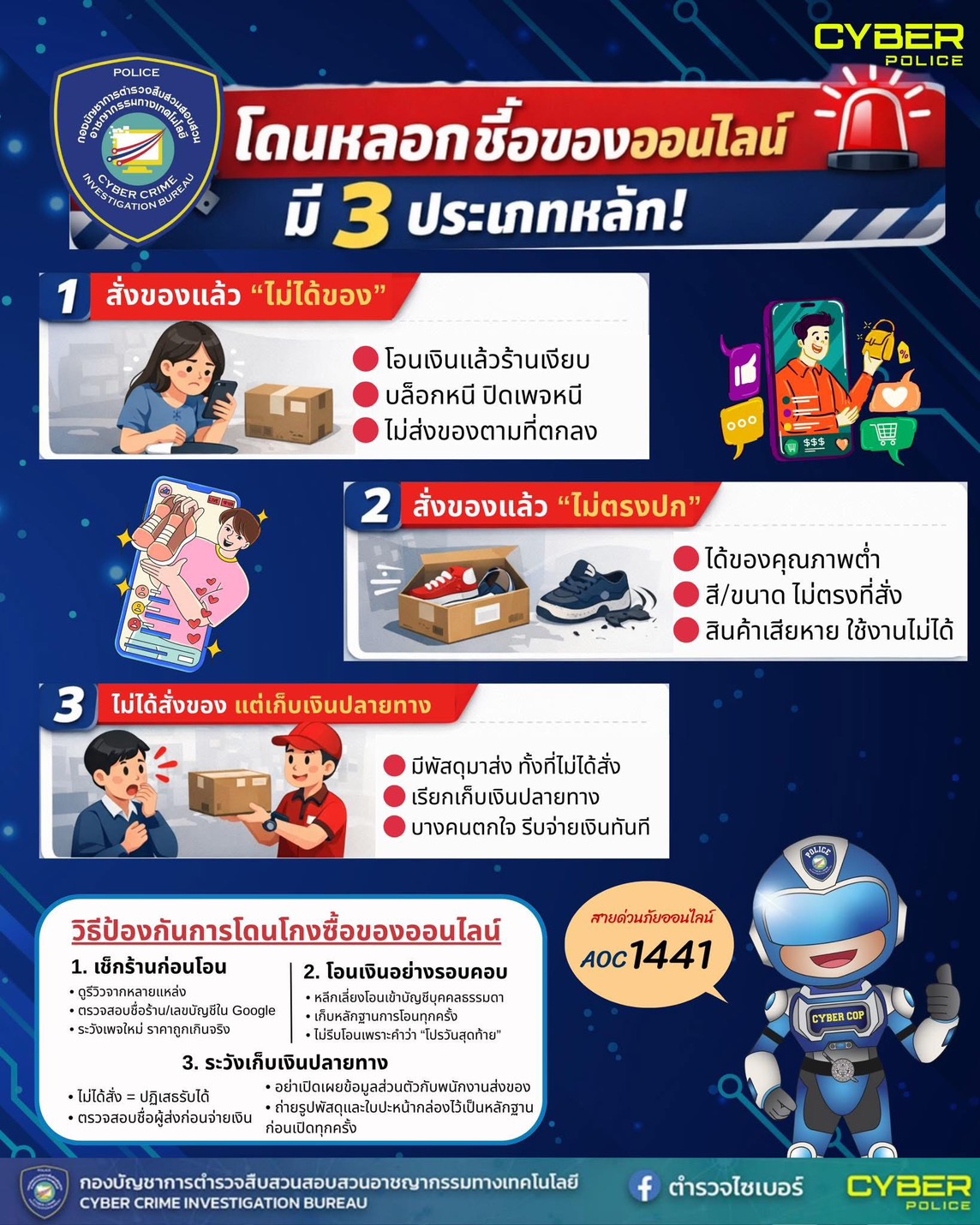 พช.เมืองจันทบุรี เตือนภัย! โดนหลอกซื้อของออนไลน์ มี 3 รูปแบบหลักที่เจอบ่อย