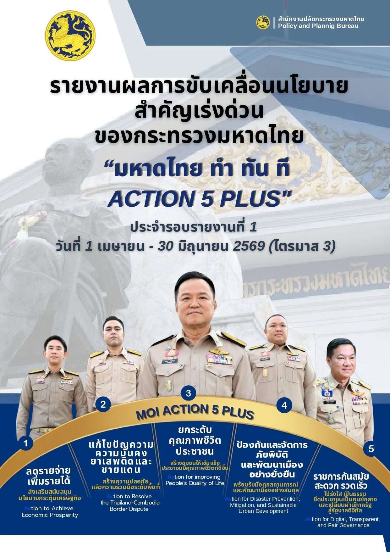 พช.เมืองจันทบุรี ประชาสัมพันธ์ผลการขับเคลื่อนนโยบายสำคัญเร่งด่วน “มหาดไทย ทำทันที ACTION 5 PLUS”