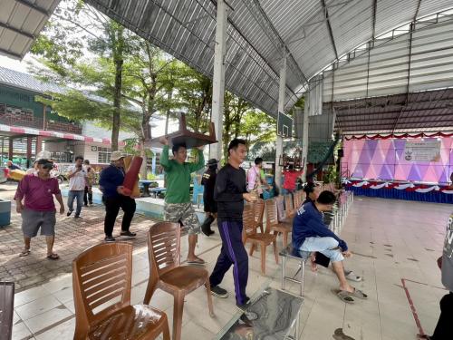 พช.เมืองจันทบุรี เตรียมสถานที่โครงการ “คนเมืองจันท์ นุ่งผ้าไทยใส่บาตร เติมเต็มโอกาสให้ผู้ยากไร้"